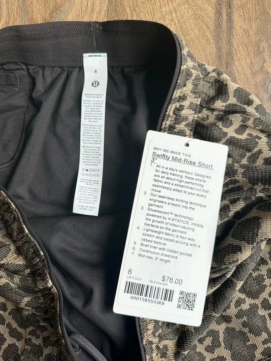 Lululemon Leopard Shorts NWT - Picture 3 of 4
